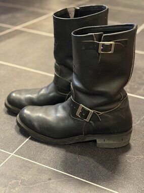 Mens Red Wing 968 Engineer Boot- Black Leather Size 11B